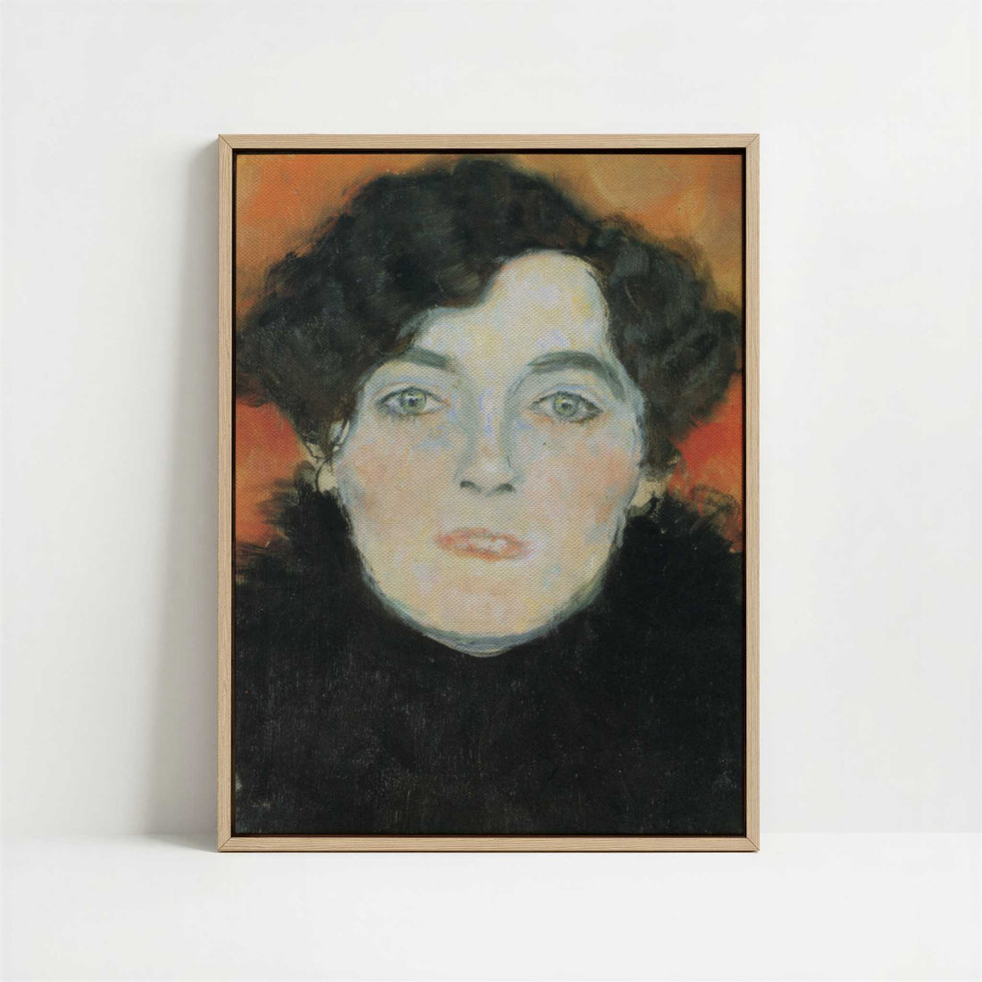 Framed Canvas - Framed canvas in oak color frame