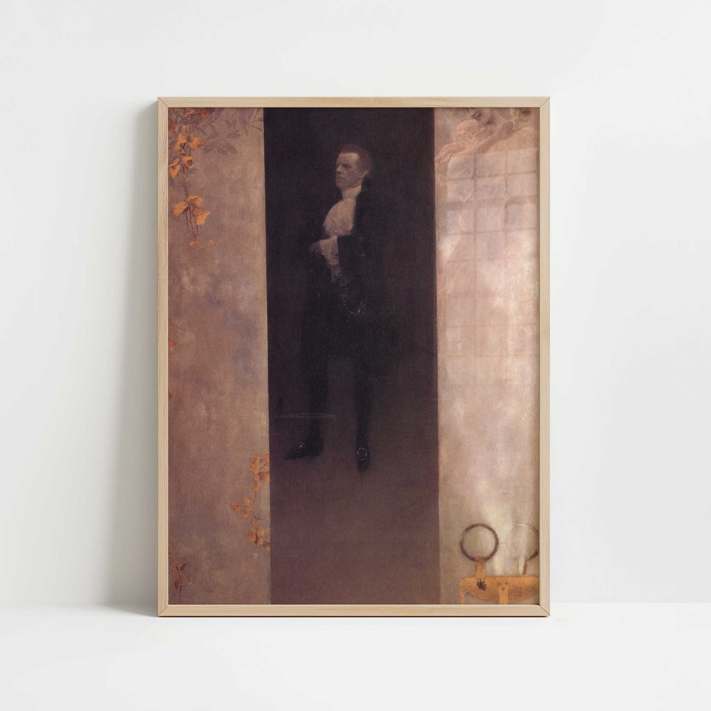 Joseph Lewinsky as Carlos (1895) by Gustav Klimt – Art Print - Art print in oak frame