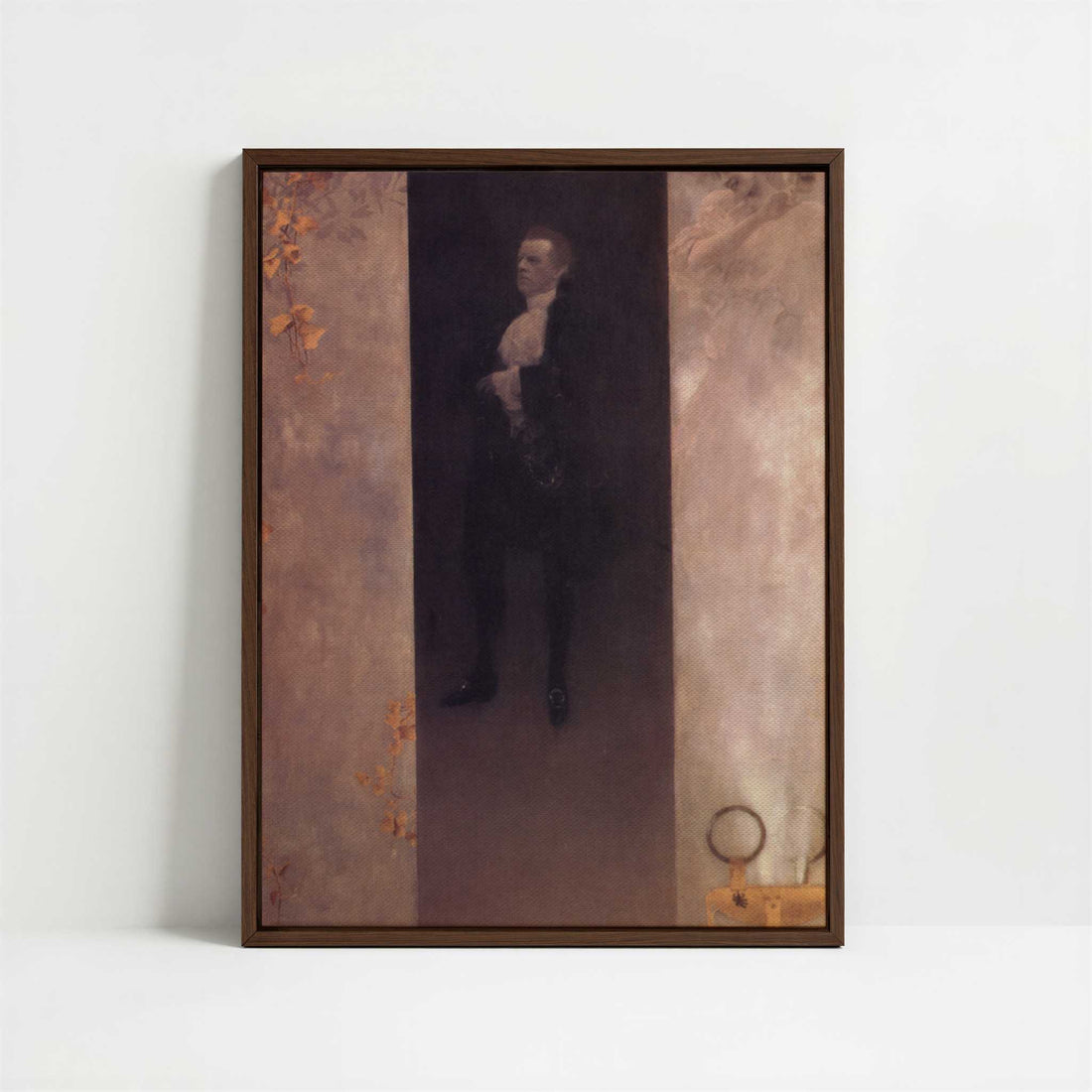 Framed Canvas - Framed canvas in dark wood color frame