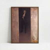 Joseph Lewinsky as Carlos (1895) by Gustav Klimt – Art Print - Art print in dark wood frame
