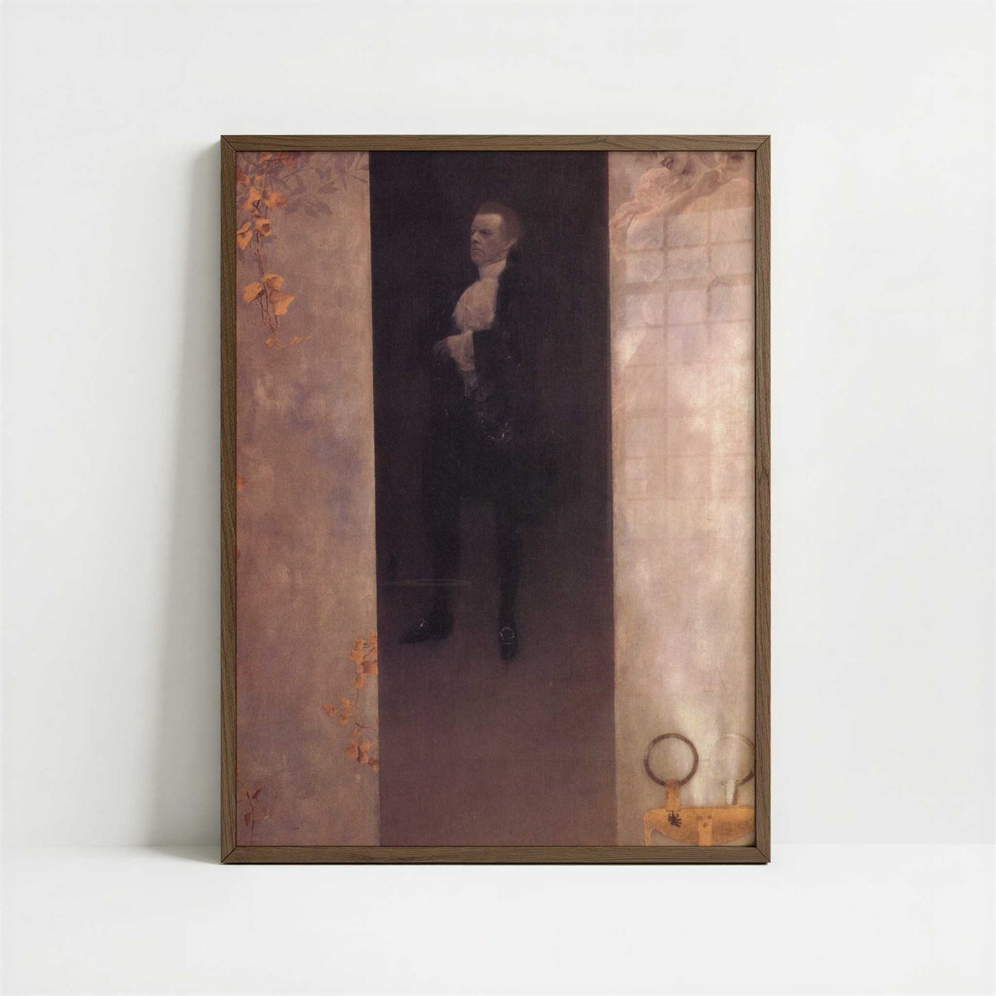 Joseph Lewinsky as Carlos (1895) by Gustav Klimt – Art Print - Art print in dark wood frame