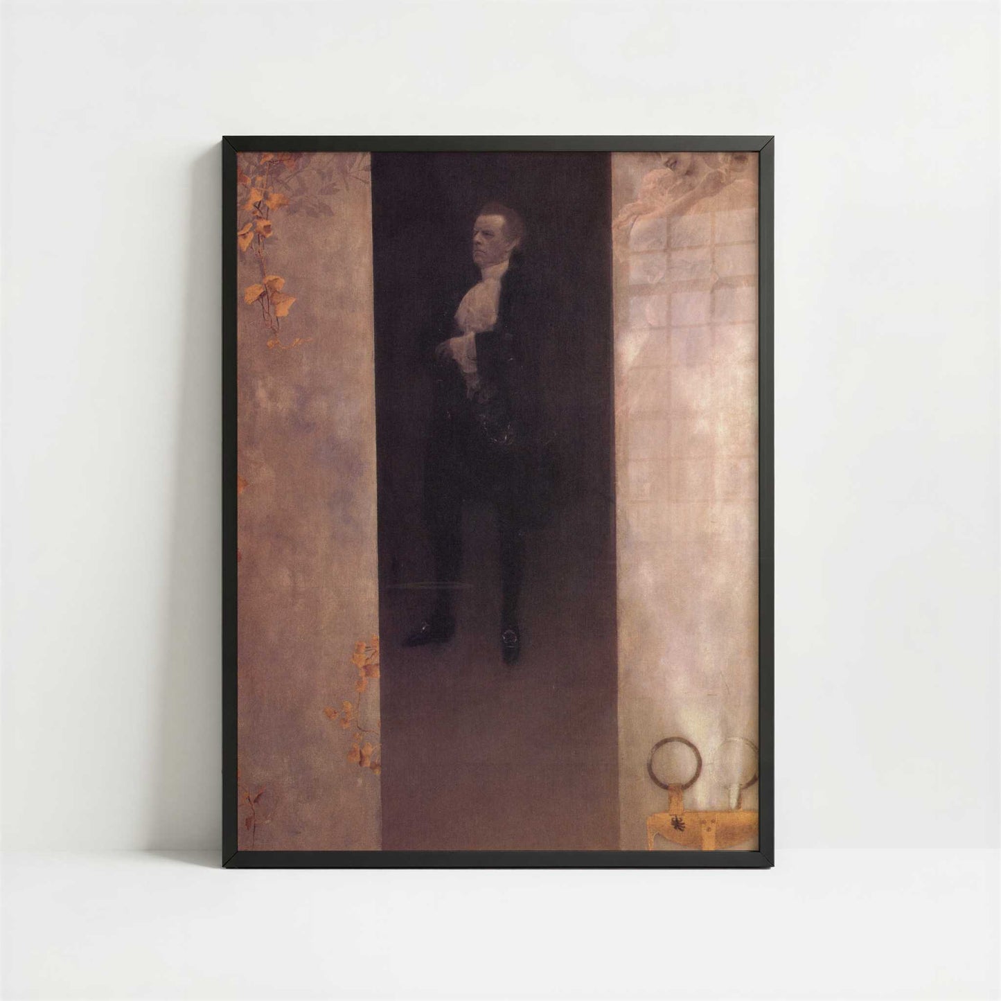 Joseph Lewinsky as Carlos (1895) by Gustav Klimt – Art Print - Art print in black frame