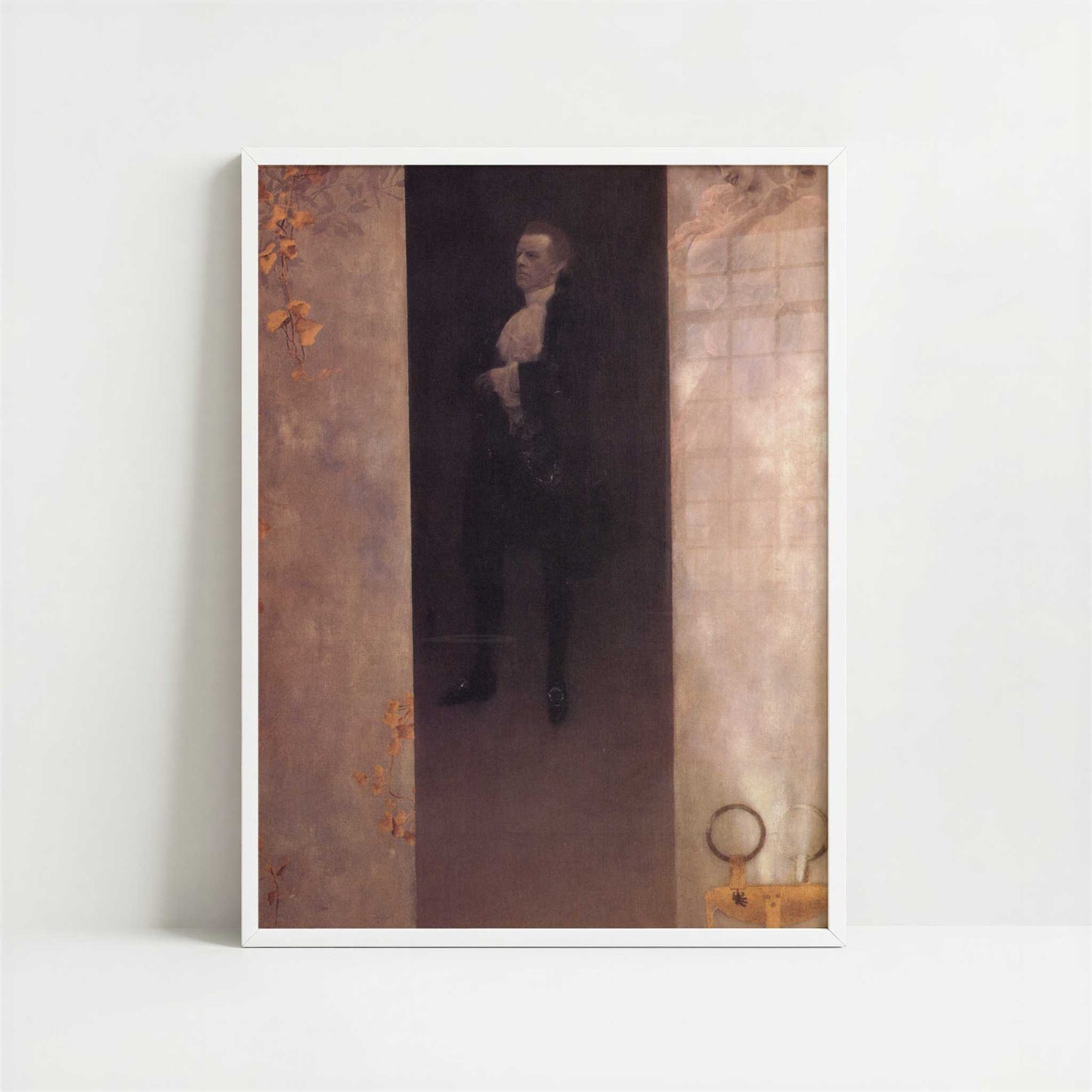 Joseph Lewinsky as Carlos (1895) by Gustav Klimt – Art Print - Art print in white frame