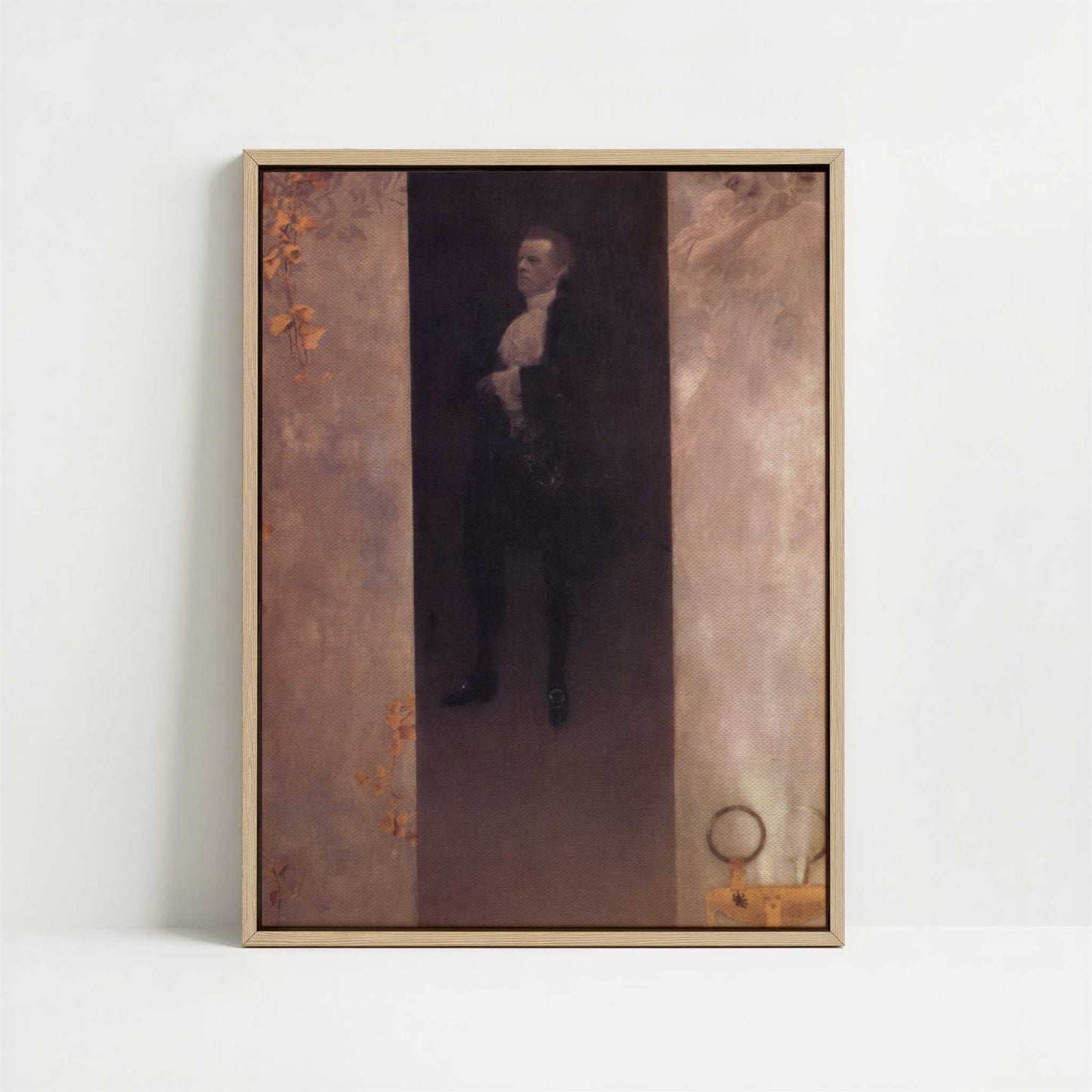 Framed Canvas - Framed canvas in oak color frame