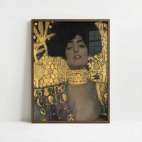 Judith (1901) by Gustav Klimt – Art Print - Art print in dark wood frame