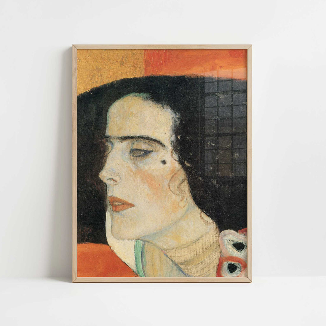 Judith II, detail (1909) by Gustav Klimt – Art Print - Art print in oak frame