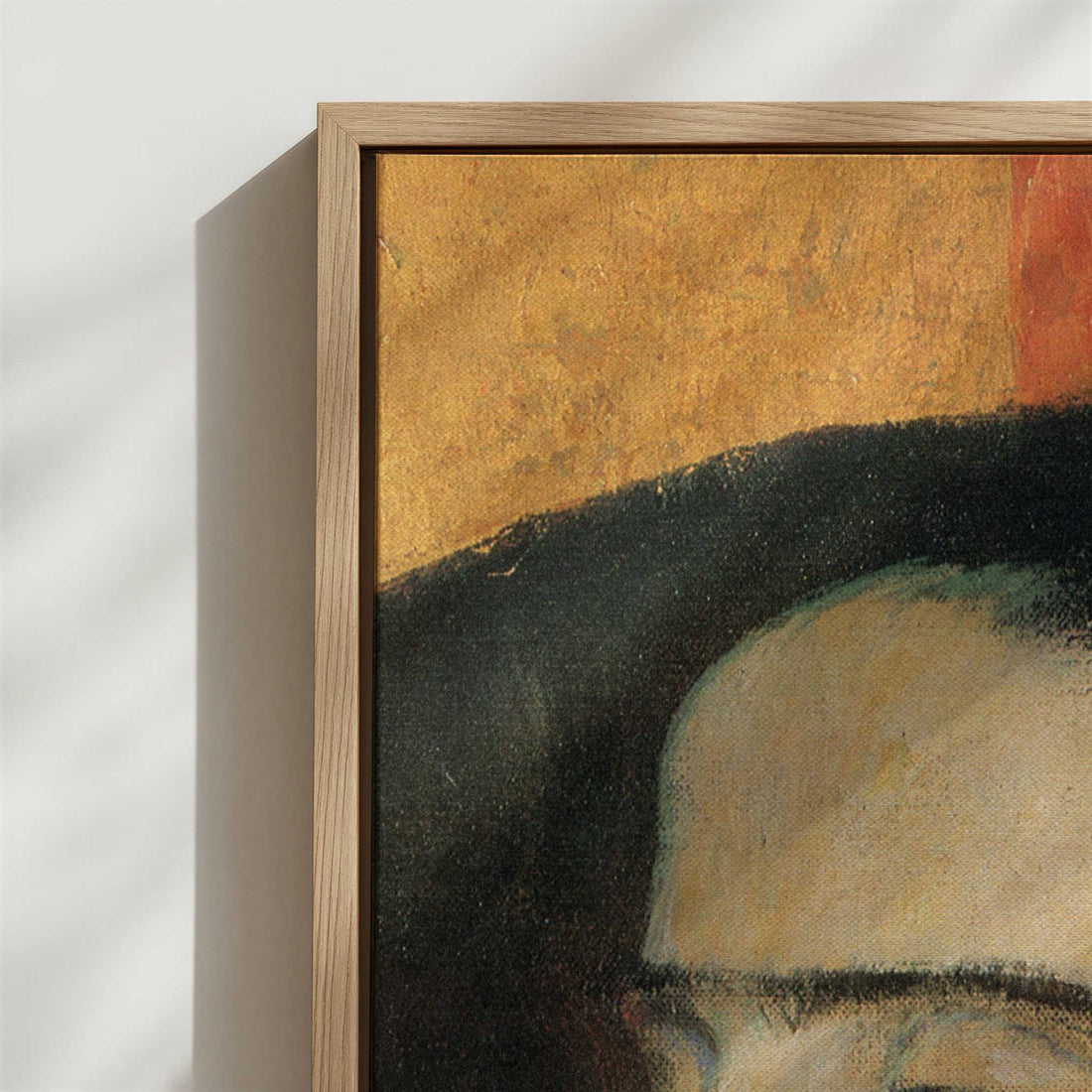Framed Canvas - Close-up detail and texture of the framed canvas