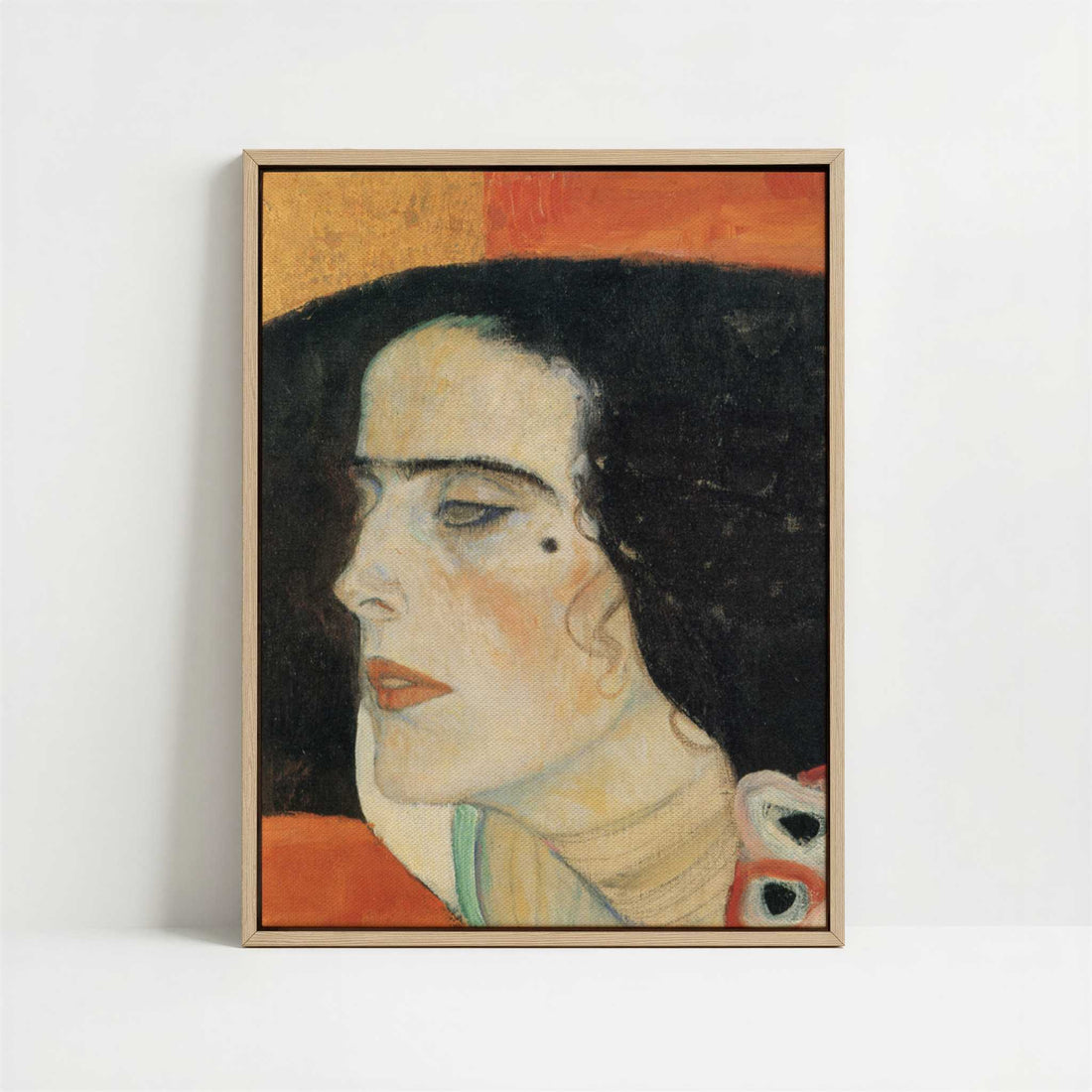 Framed Canvas - Framed canvas in oak color frame