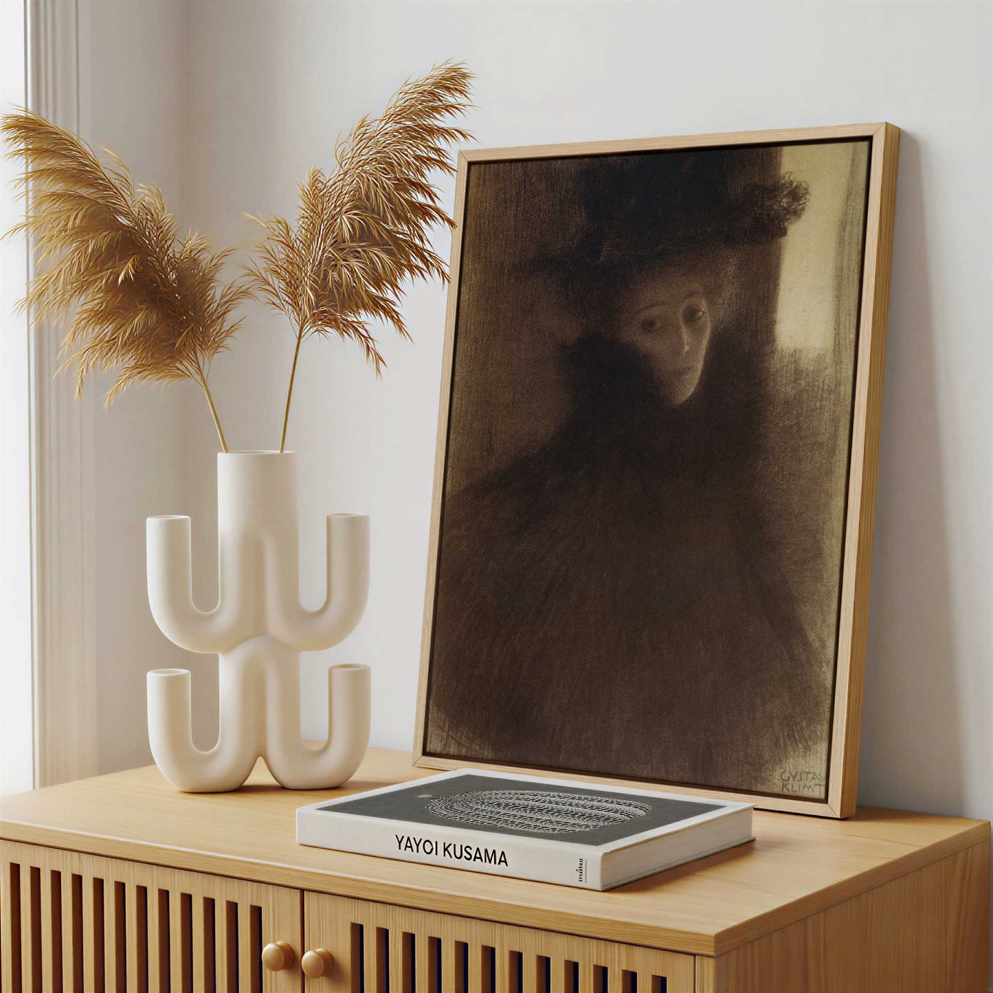 Framed Canvas - Framed canvas in a stylish interior setting