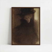 Framed Canvas - Framed canvas in dark wood color frame
