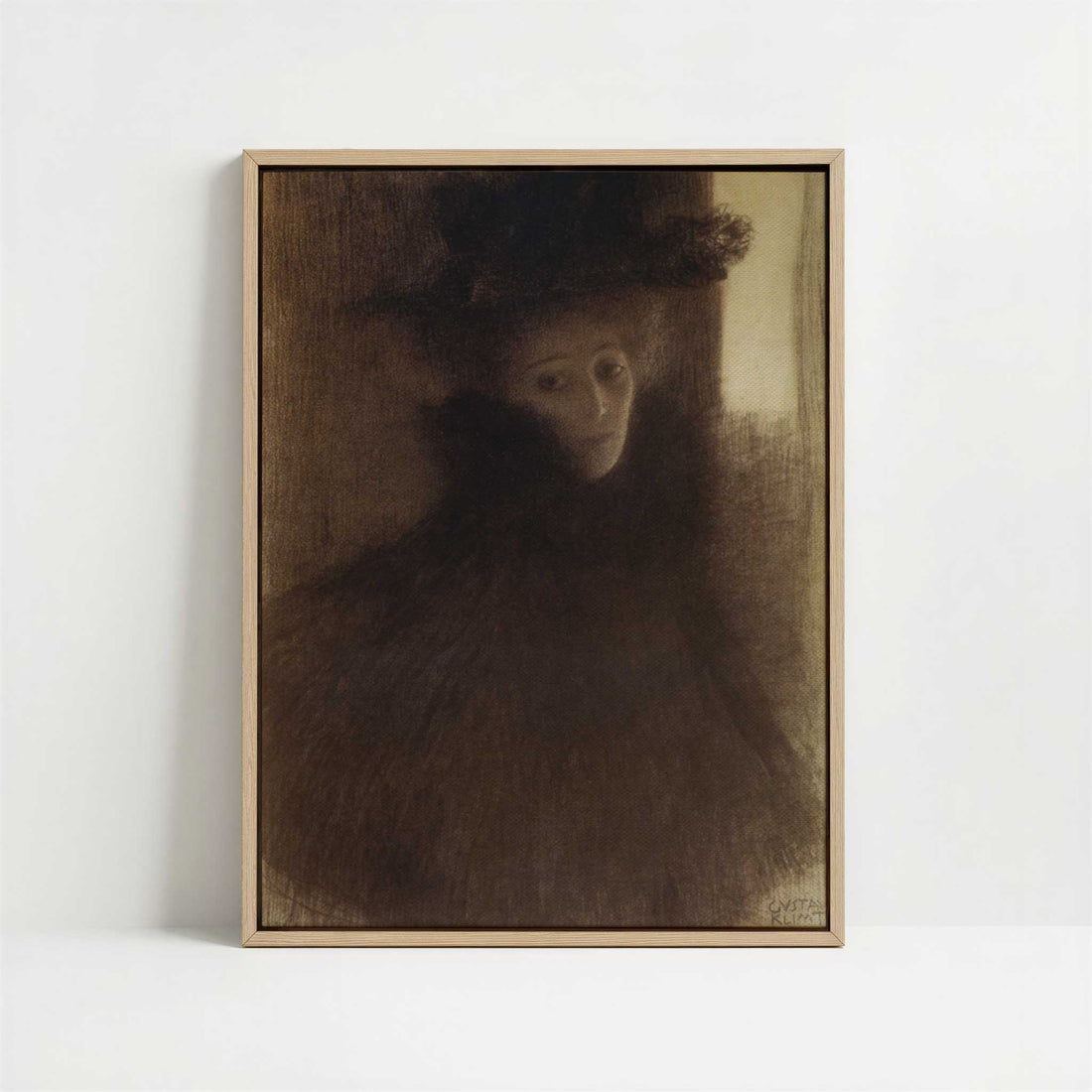 Framed Canvas - Framed canvas in oak color frame