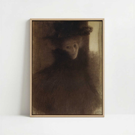 Framed Canvas - Framed canvas in oak color frame