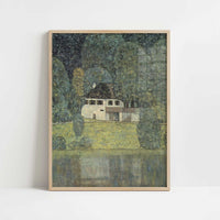 Litzlbergkeller on Lake Atter (1915-16) by Gustav Klimt – Art Print - Art print in oak frame