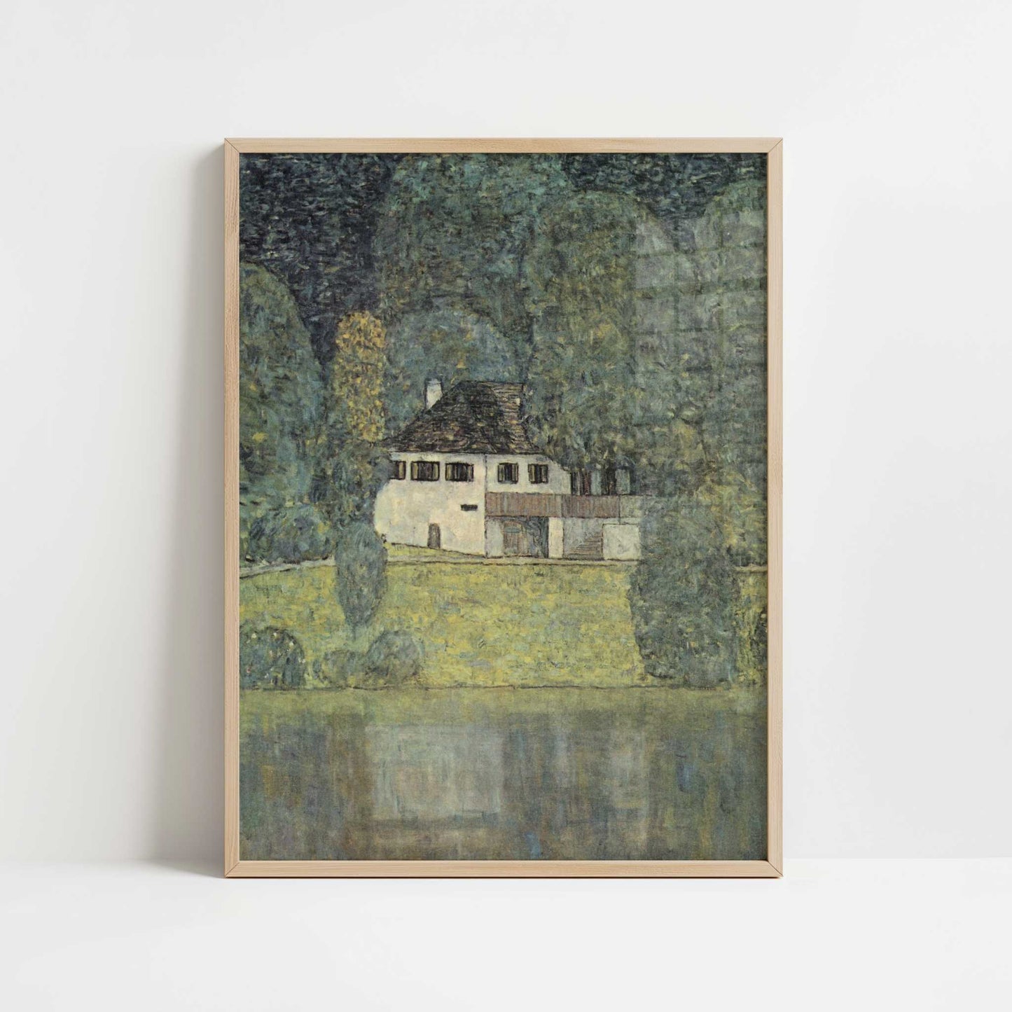 Litzlbergkeller on Lake Atter (1915-16) by Gustav Klimt – Art Print - Art print in oak frame