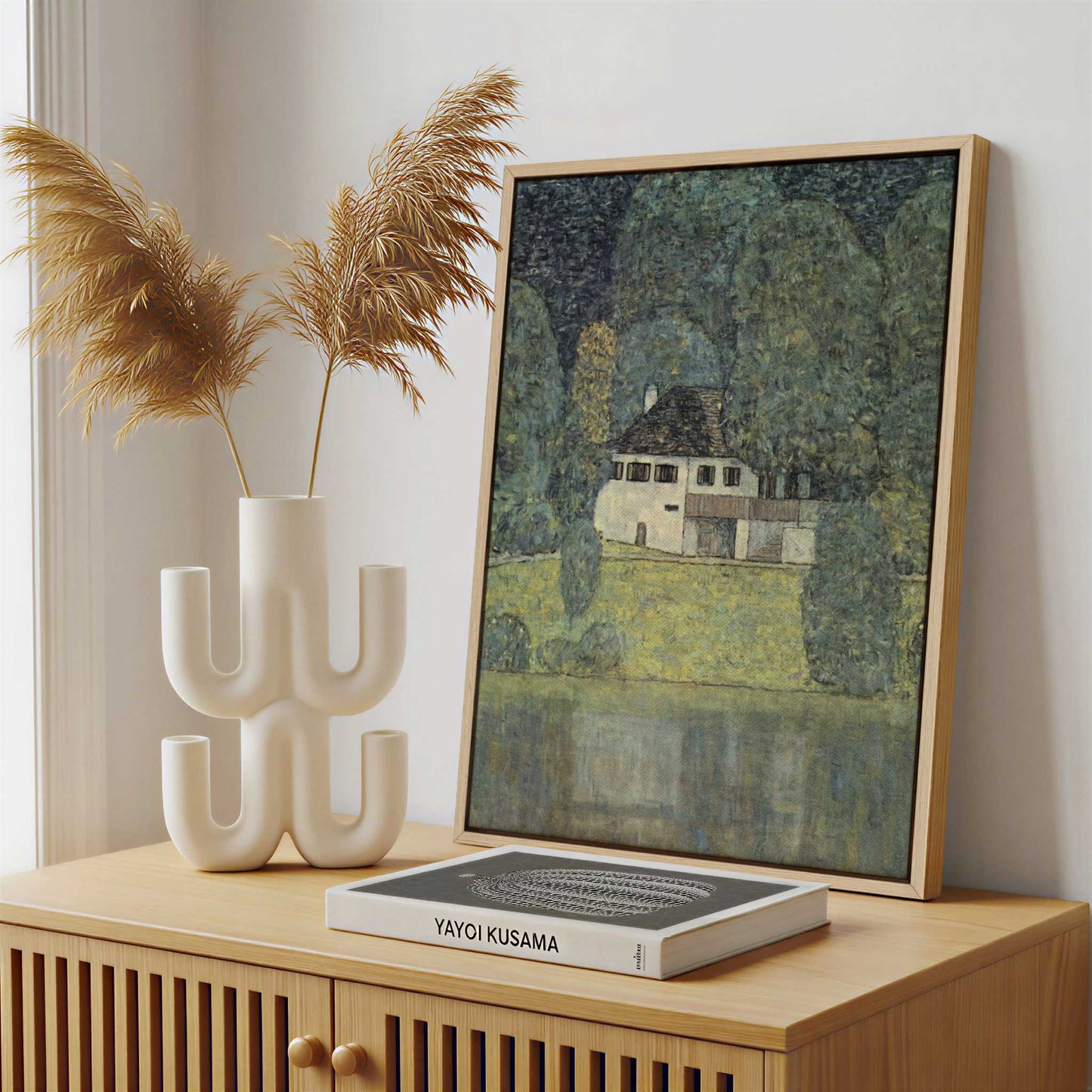 Framed Canvas - Framed canvas in a stylish interior setting