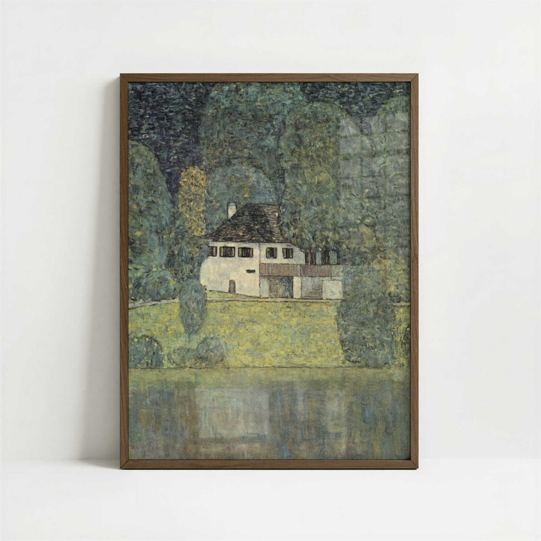 Litzlbergkeller on Lake Atter (1915-16) by Gustav Klimt – Art Print - Art print in dark wood frame