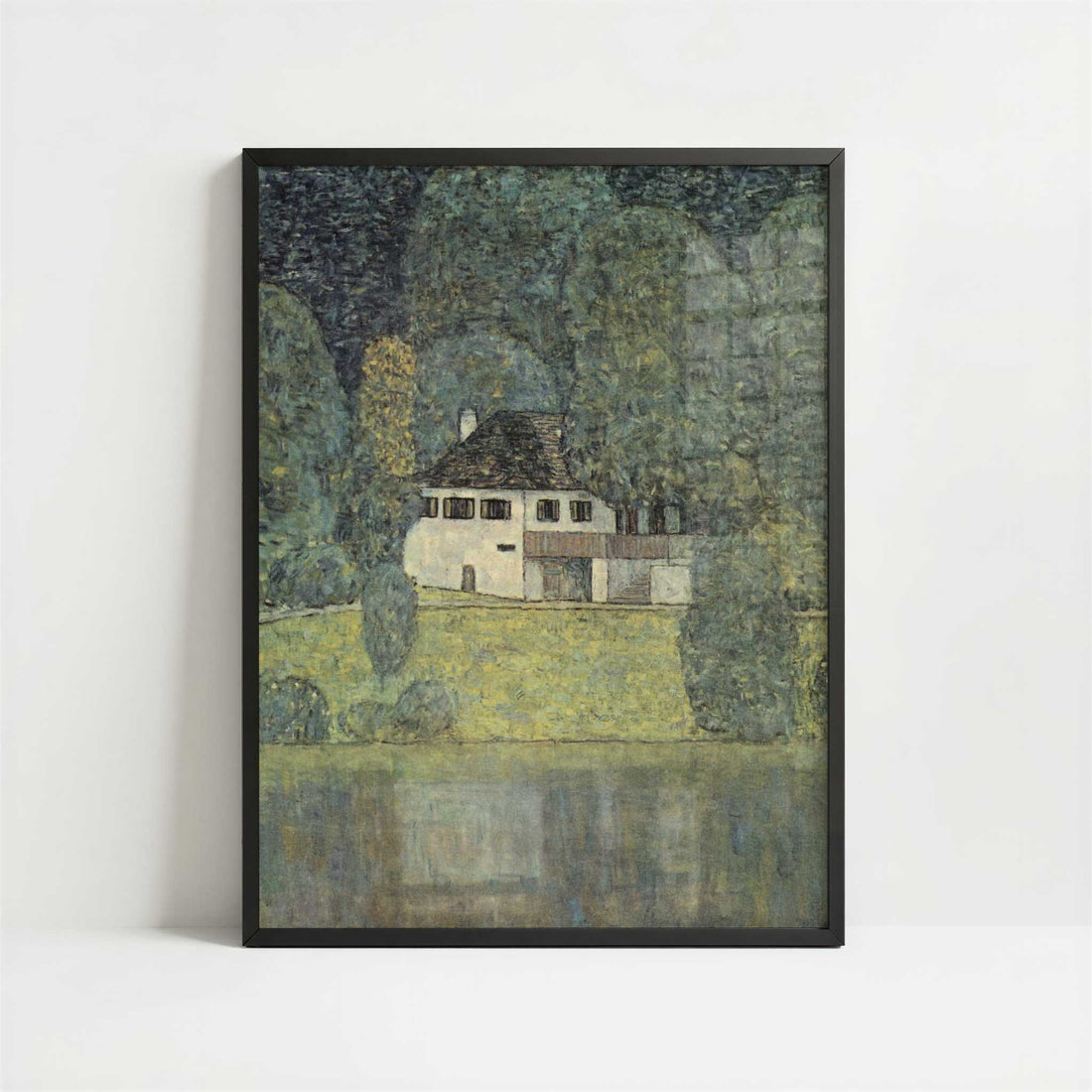 Litzlbergkeller on Lake Atter (1915-16) by Gustav Klimt – Art Print - Art print in black frame
