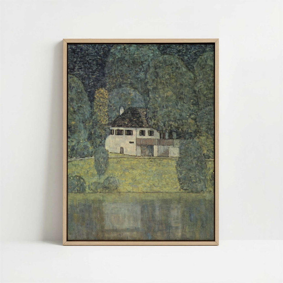 Framed Canvas - Framed canvas in oak color frame