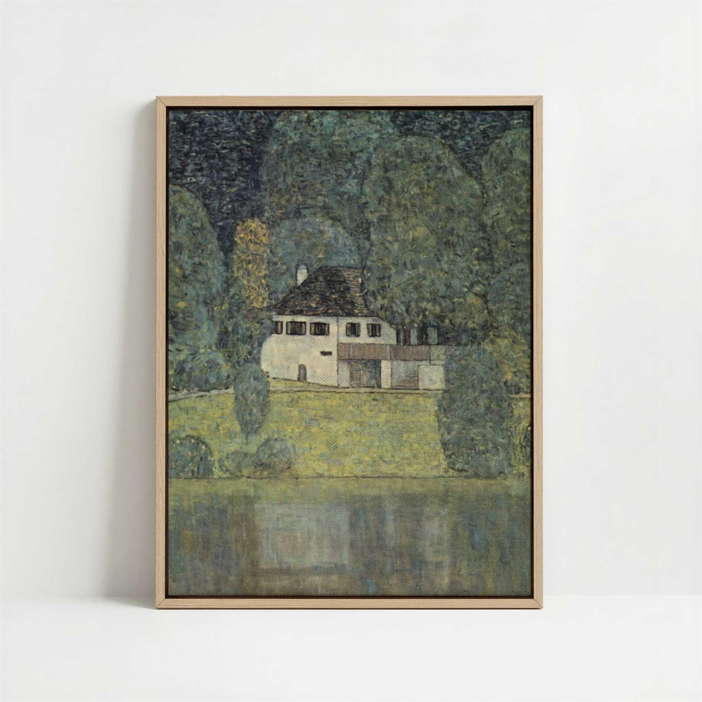 Framed Canvas - Framed canvas in oak color frame