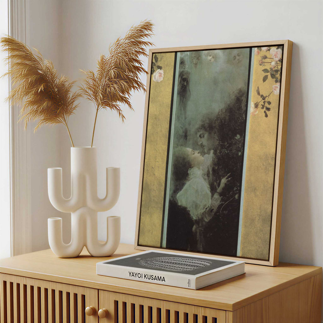 Framed Canvas - Framed canvas in a stylish interior setting