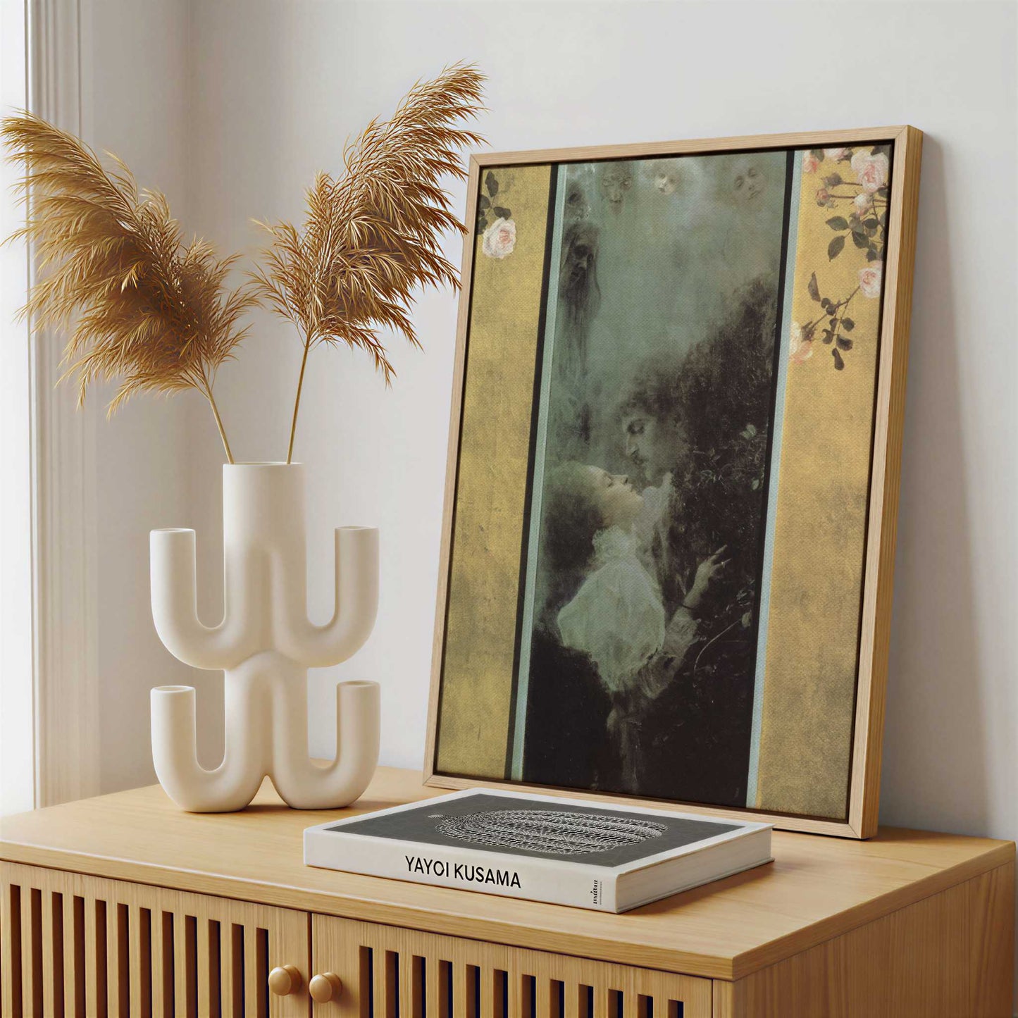 Framed Canvas - Framed canvas in a stylish interior setting