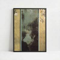 Love (1895) by Gustav Klimt – Art Print - Art print in black frame