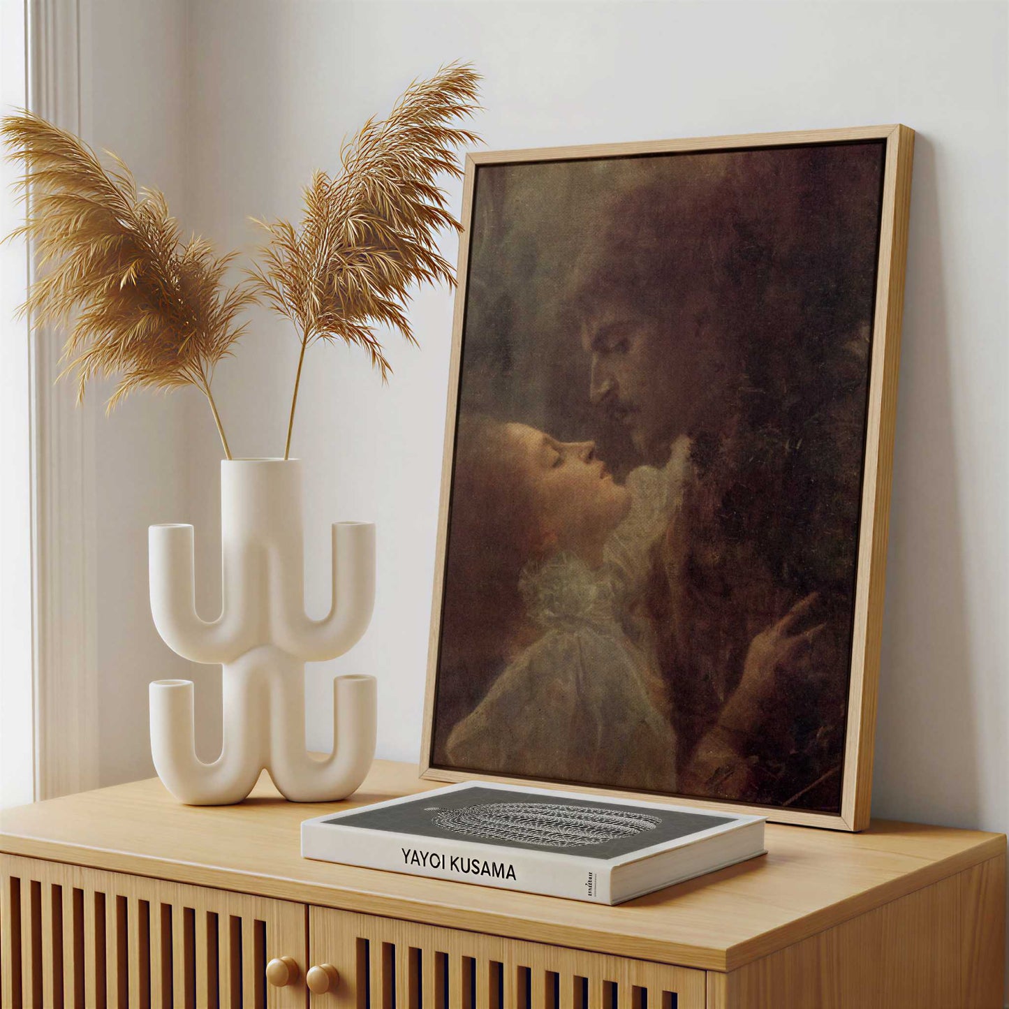 Framed Canvas - Framed canvas in a stylish interior setting