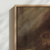 Framed Canvas - Close-up detail and texture of the framed canvas