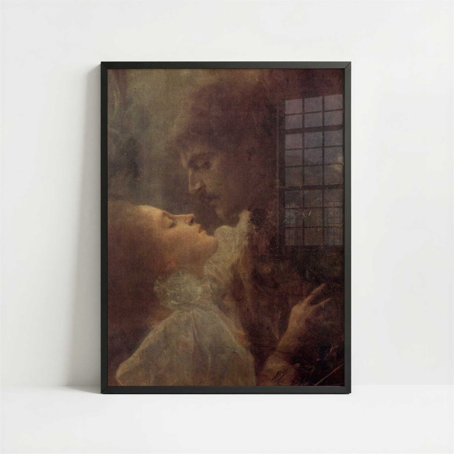 Love (1895) by Gustav Klimt – Art Print - Art print in black frame