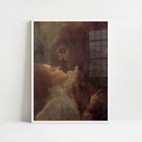 Love (1895) by Gustav Klimt – Art Print - Art print in white frame
