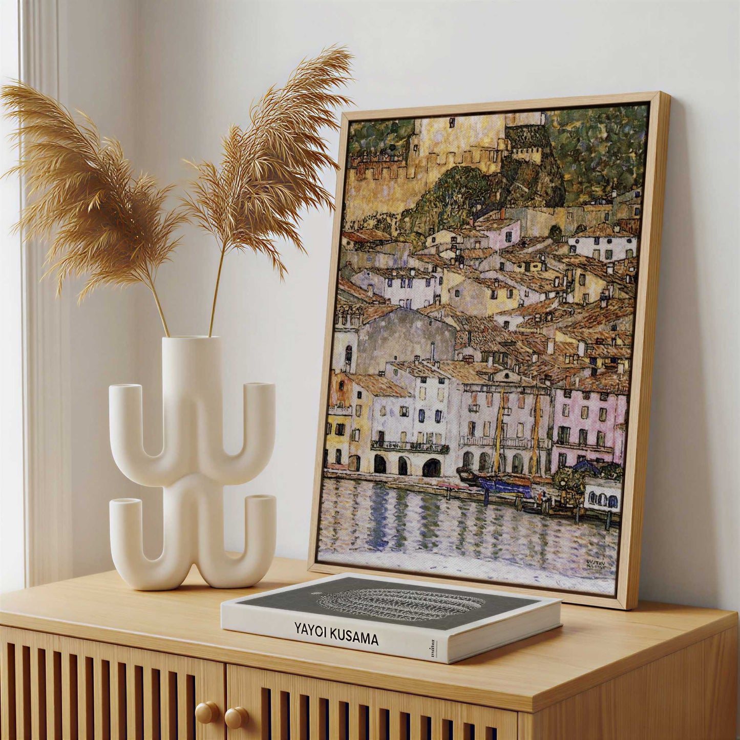 Framed Canvas - Framed canvas in a stylish interior setting