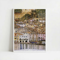 Malcesine on Lake Garda (1913) by Gustav Klimt – Art Print - Art print in white frame