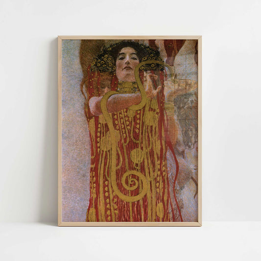 Medicine (1900–07) by Gustav Klimt – Art Print - Art print in oak frame
