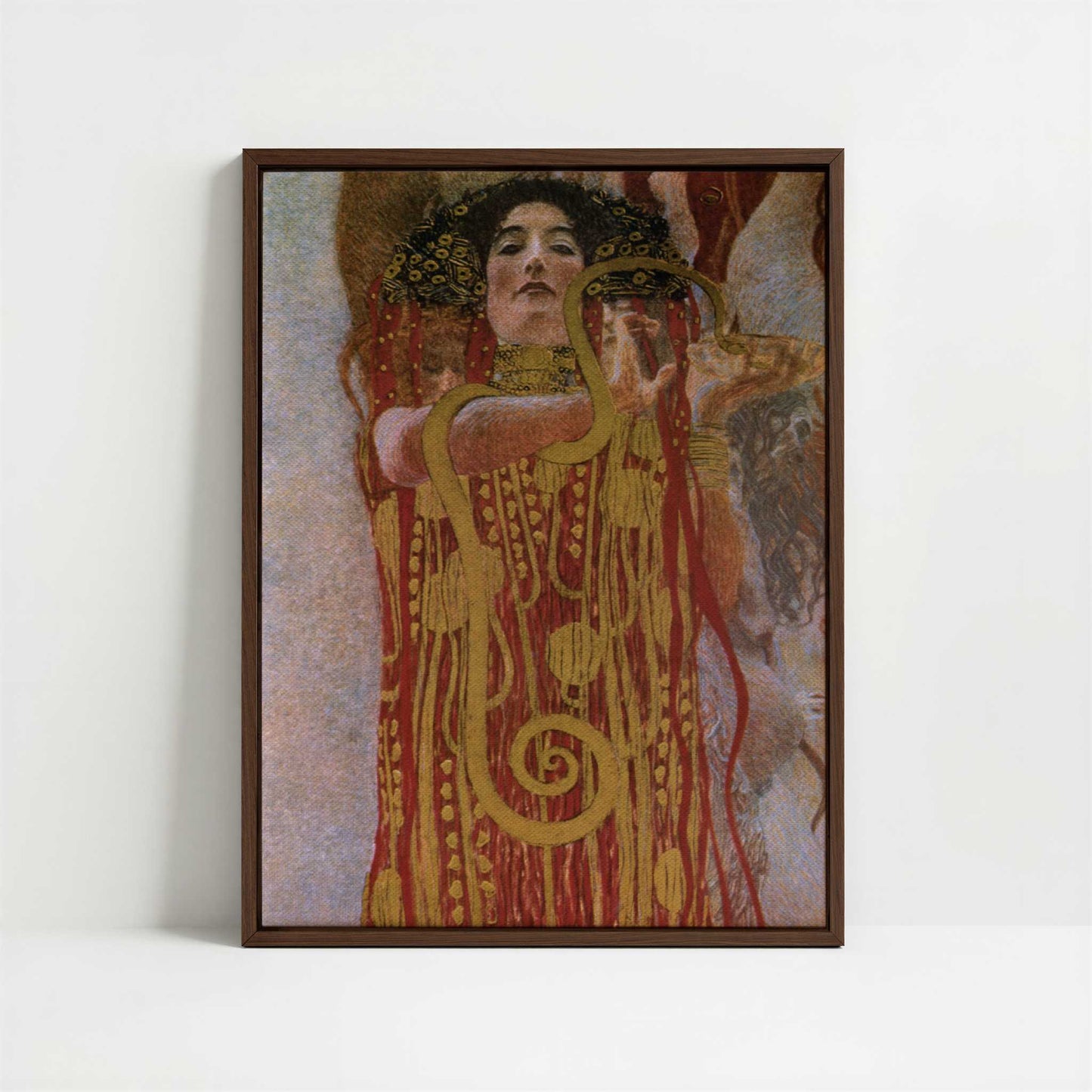 Framed Canvas - Framed canvas in dark wood color frame