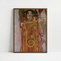 Medicine (1900–07) by Gustav Klimt – Art Print - Art print in dark wood frame