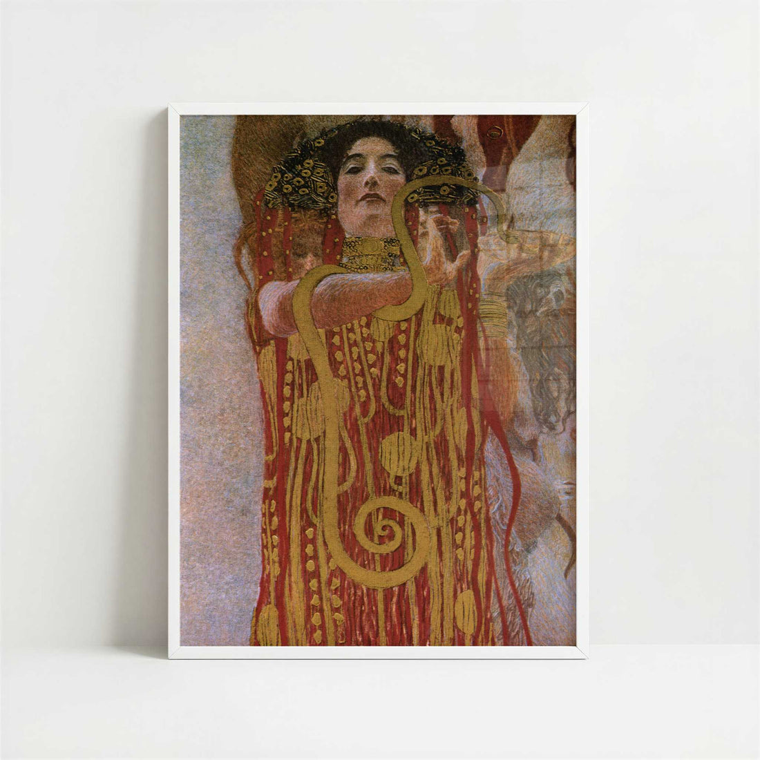 Medicine (1900–07) by Gustav Klimt – Art Print - Art print in white frame
