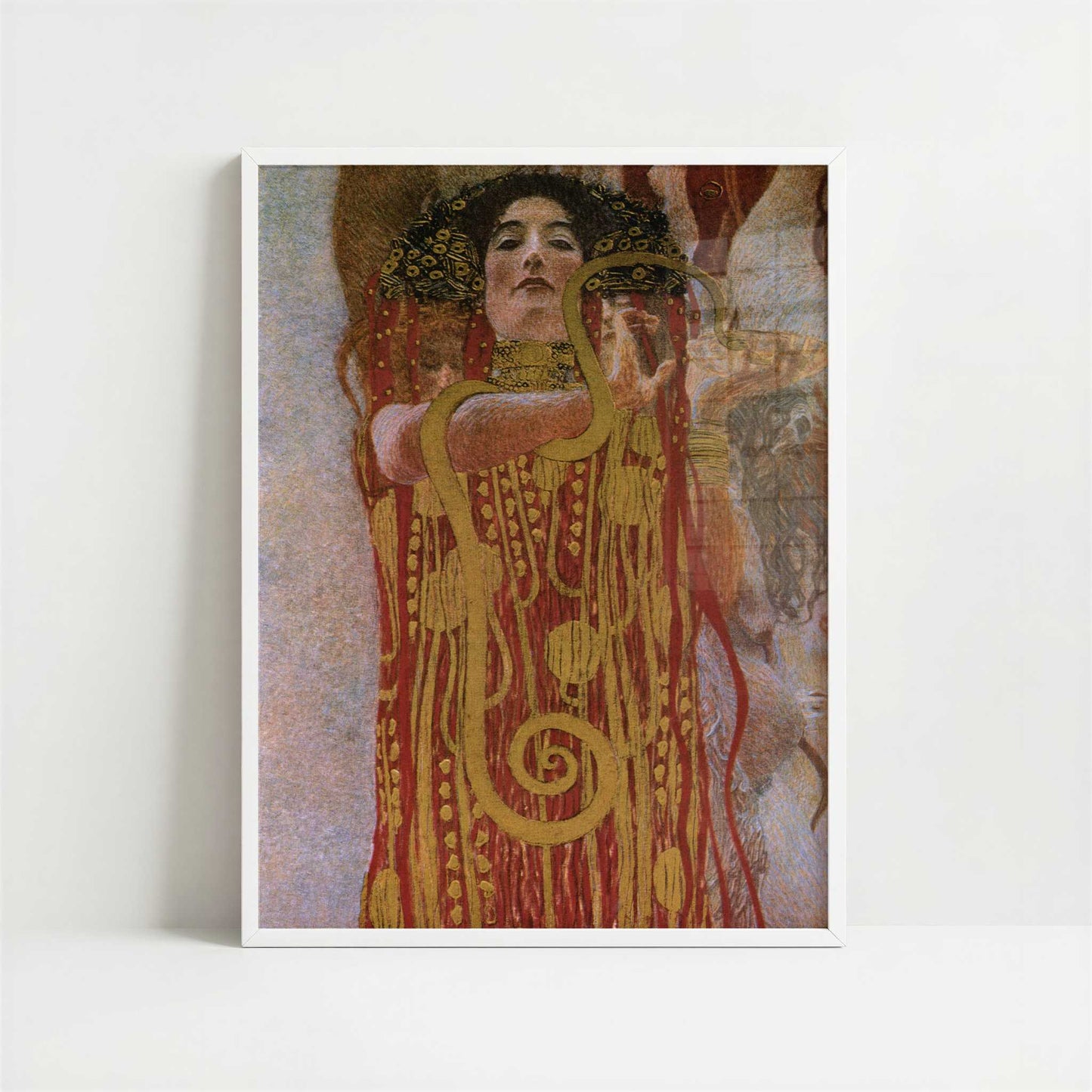 Medicine (1900–07) by Gustav Klimt – Art Print - Art print in white frame