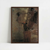 Framed Canvas - Framed canvas in dark wood color frame
