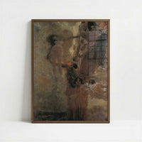 Medicine (1900-07) by Gustav Klimt – Art Print - Art print in dark wood frame