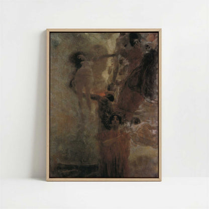 Framed Canvas - Framed canvas in oak color frame