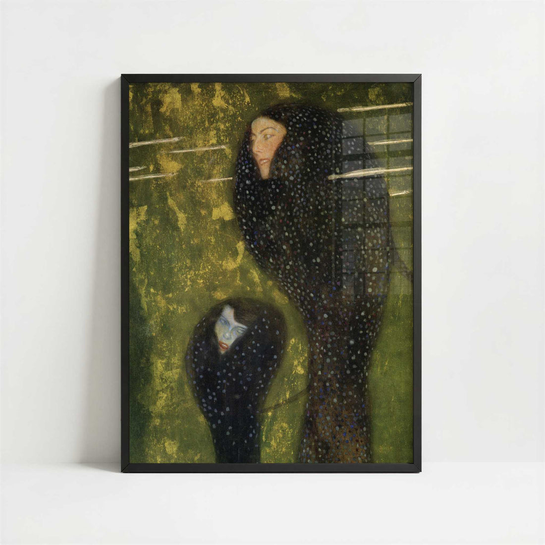 Mermaids (c.1899) by Gustav Klimt – Art Print - Art print in black frame