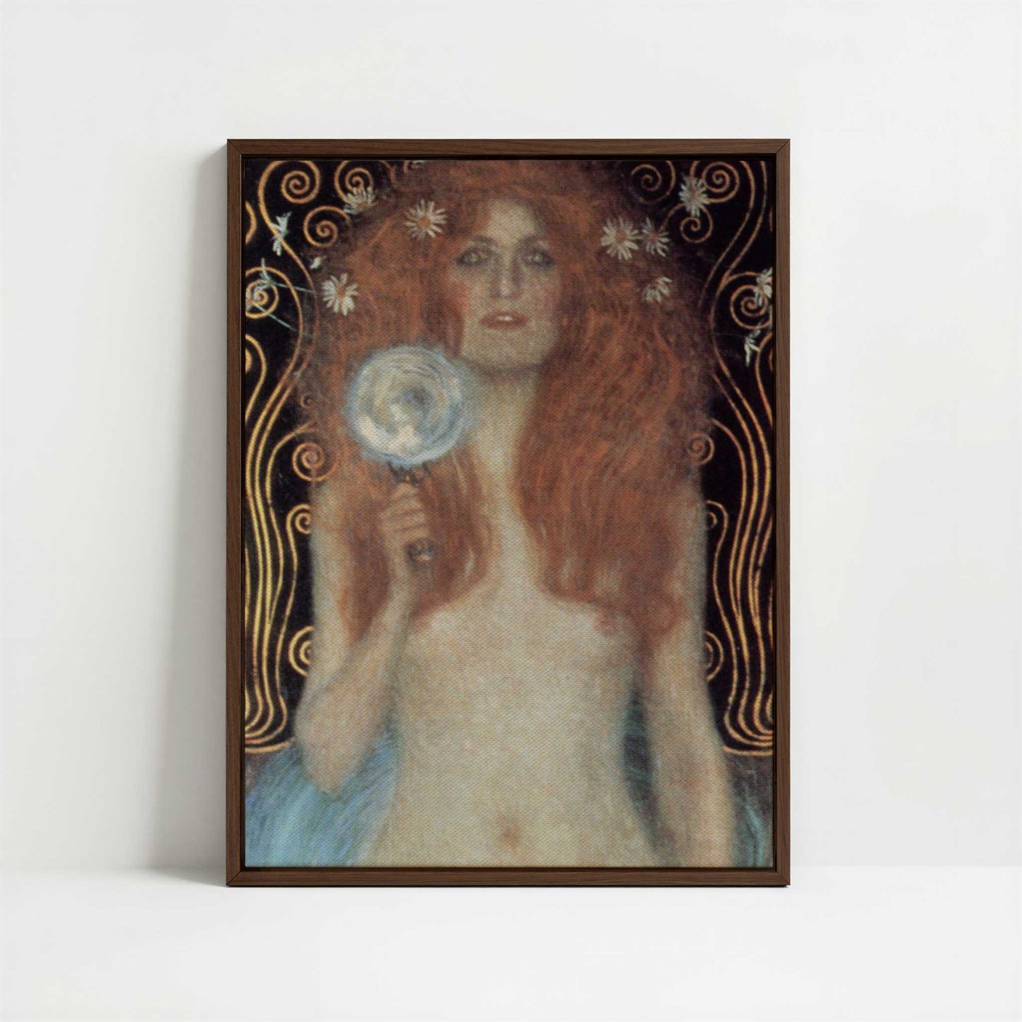 Framed Canvas - Framed canvas in dark wood color frame