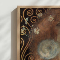 Framed Canvas - Close-up detail and texture of the framed canvas