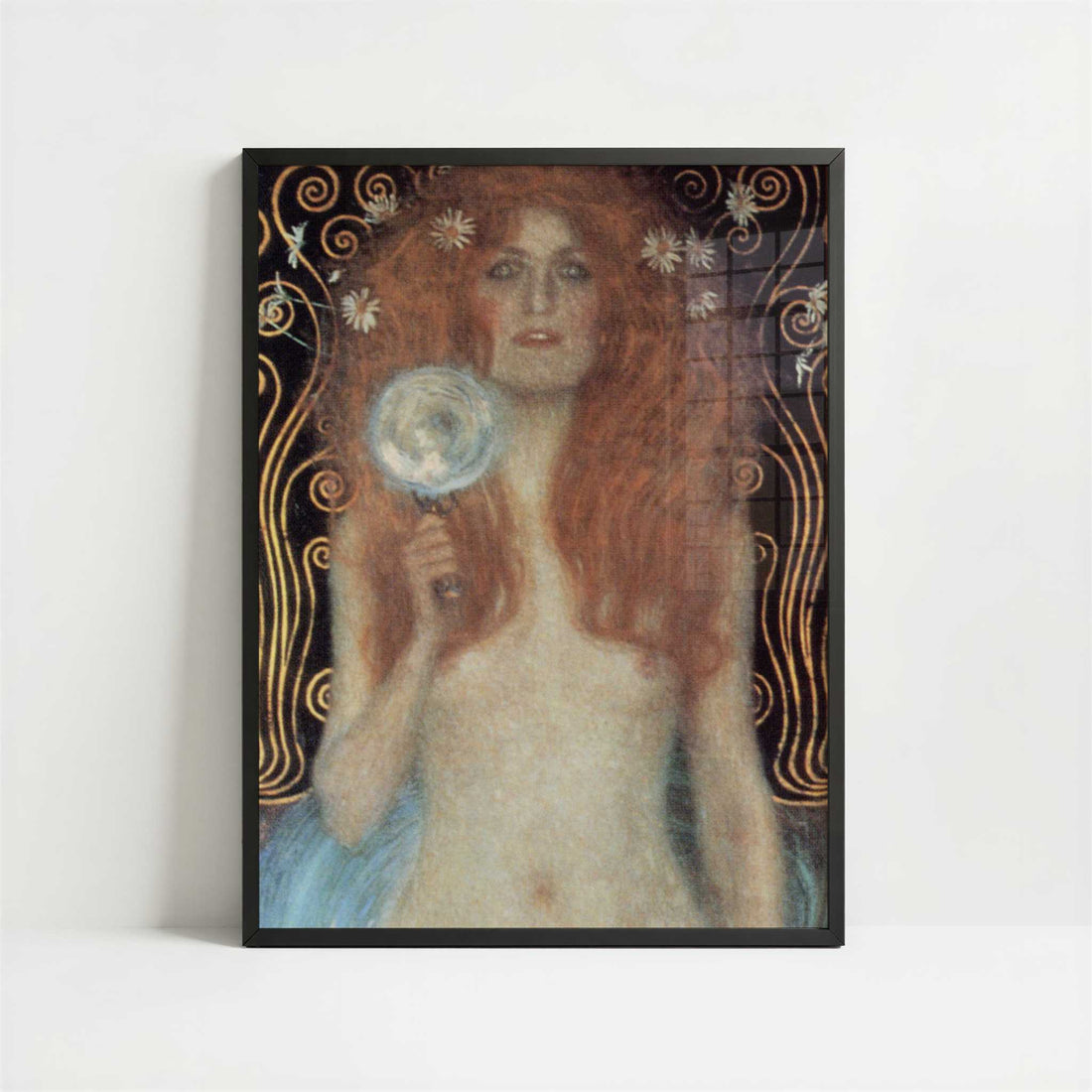 Nuda Veritas (1899) by Gustav Klimt – Art Print - Art print in black frame