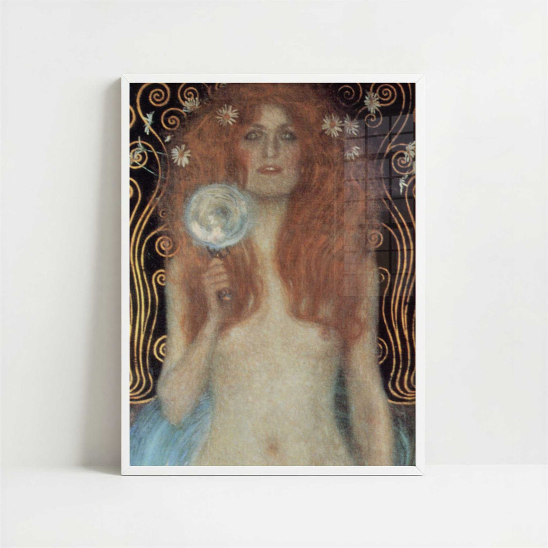 Nuda Veritas (1899) by Gustav Klimt – Art Print - Art print in white frame