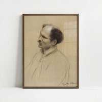 Older Man (1886-88) by Gustav Klimt – Art Print - Art print in dark wood frame