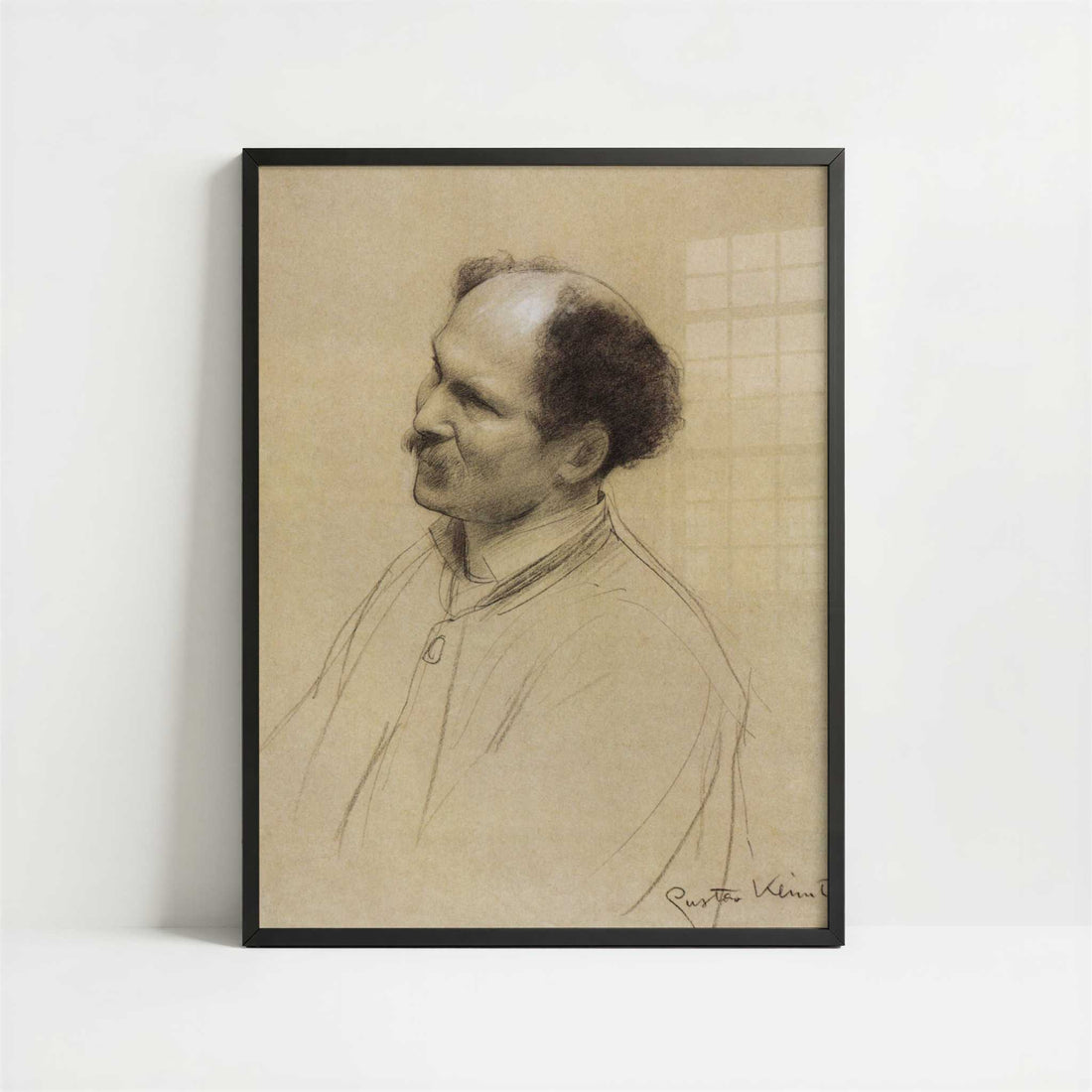Older Man (1886-88) by Gustav Klimt – Art Print - Art print in black frame