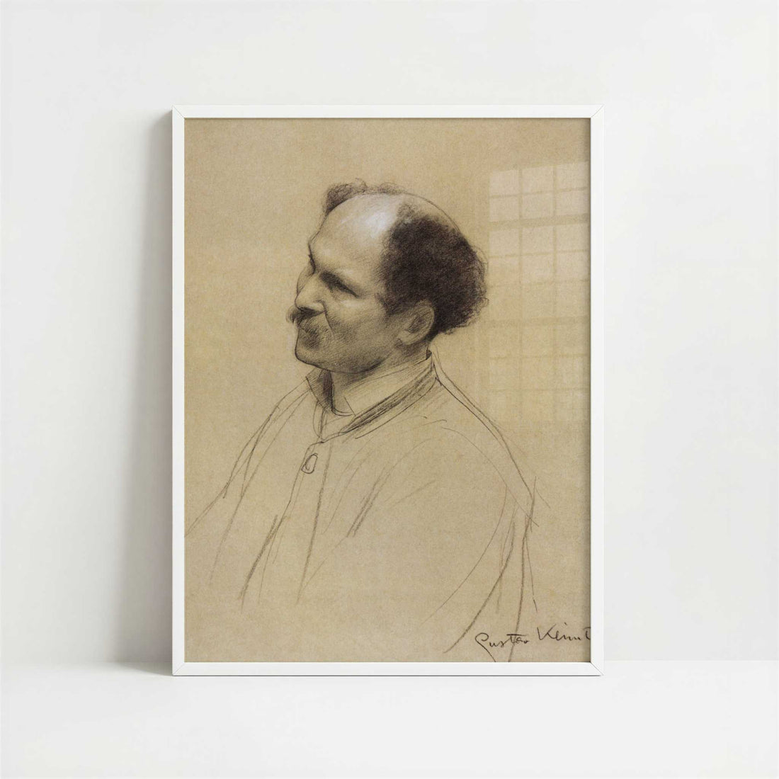 Older Man (1886-88) by Gustav Klimt – Art Print - Art print in white frame