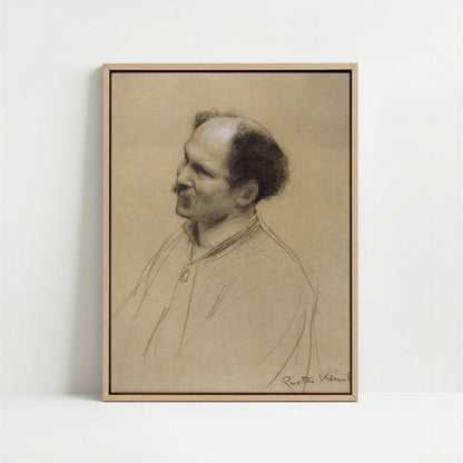 Framed Canvas - Framed canvas in oak color frame