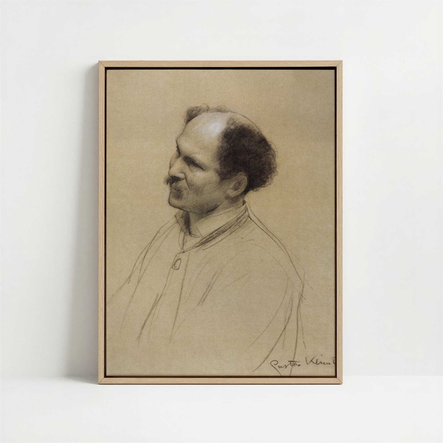 Framed Canvas - Framed canvas in oak color frame